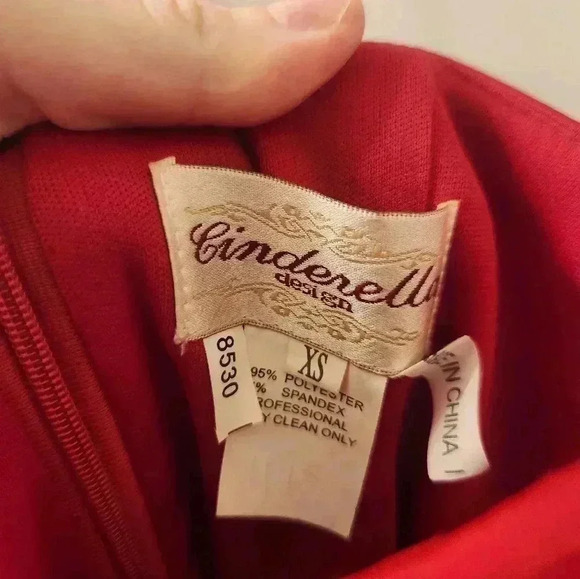 Cinderella Design Red Ball Gown Prom Dress Size XS Maxi #N636 - Picture 2 of 7